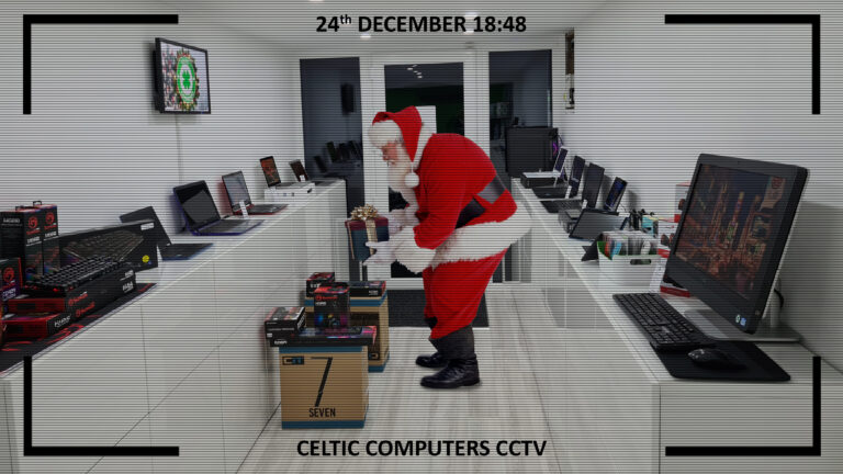 Santa doing some collections from Celtic Computers for Christmas