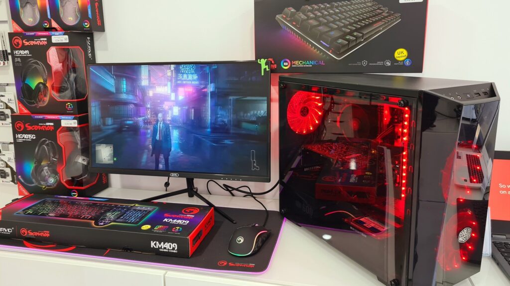 A complete gaming pc set up for sale in Groeslon, Caernarfon at Celtic Computers